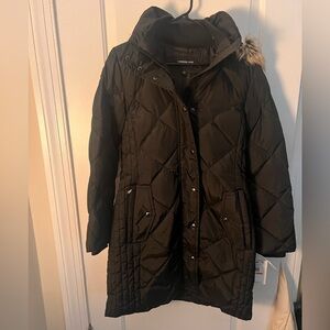 London Fog Women's Dark Quilted Puffer Jacket